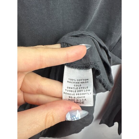 Women’s Beautiful People Large Gray Long Sleeve Henley with Three Quarter Shell - Picture 5 of 5